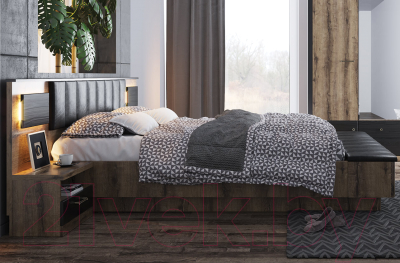 Двуспальная кровать Anrex  Jagger 160 М с ПМ - фото3