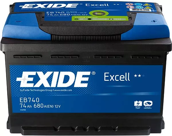 Аккумулятор Exide Excell EB740 R+ (74Ah) - фото