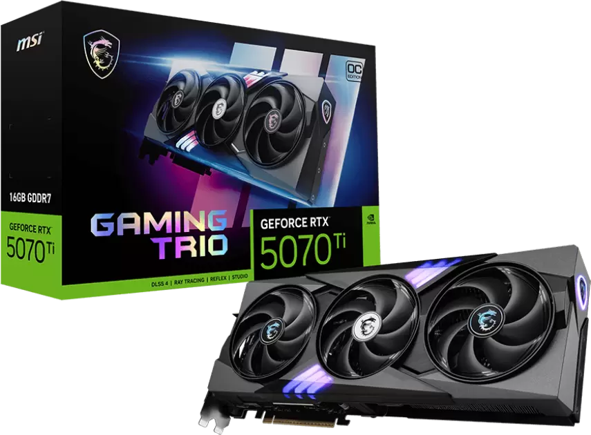 Видеокарта MSI GeForce RTX 5070 Ti 16G Gaming Trio OC Plus - фото5